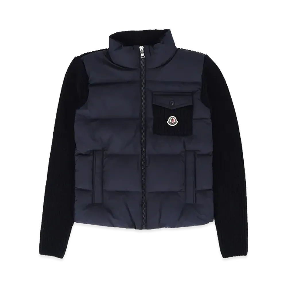 MONCLER Kids Padded Cardigan "Dark Blue"