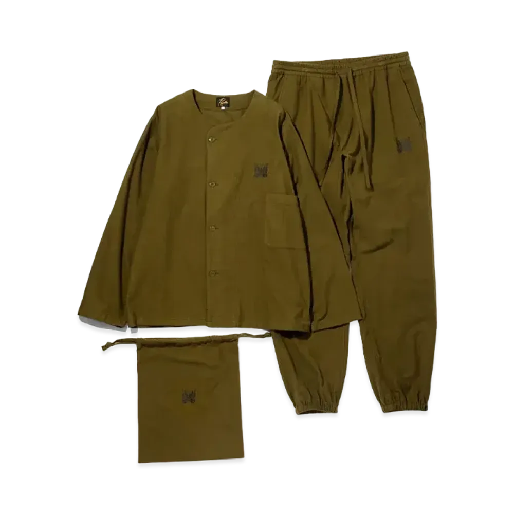 Needles PAJAMA SET - COTTON FLANNEL "Khaki"