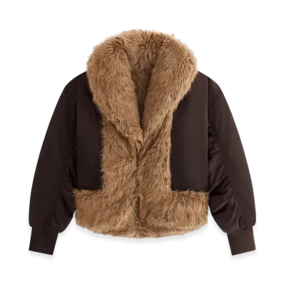 Kith Women Senna Faux Fur Reversible Bomber "Incognito"