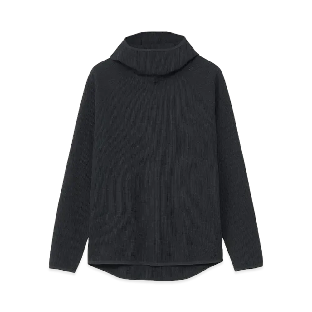 Goldwin Waffle Light Long Sleeve Hoodie (Unisex) "Black"