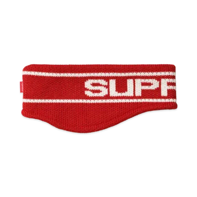 Supreme Contrast Logo Headband "Red"