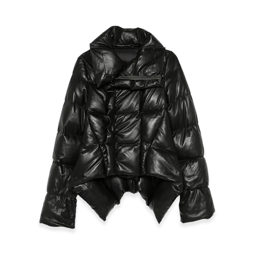 Rick Owens Women's Leather Outerwear "Black"