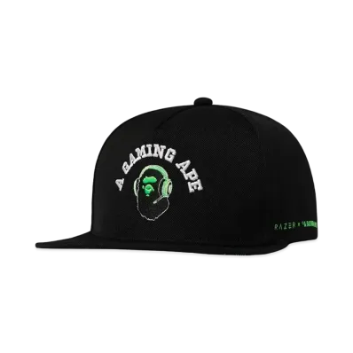 A BATHING APE x Razer SNAPBACK CAP "Black"