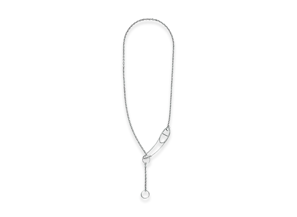 Hermes Chaine D'ancre Punk Necklace "Silver"