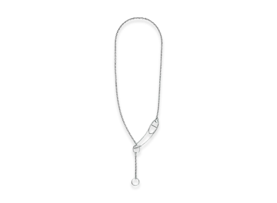 Hermes Chaine D'ancre Punk Necklace "Silver"