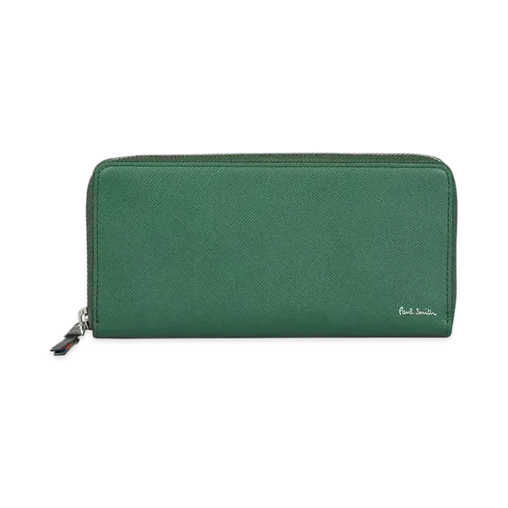 Paul Smith Bright Stripe Puller Long Wallet "Green"