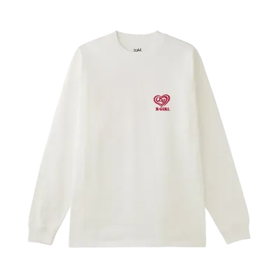 X-Girl Spiral Heart Logo L/S Tee "White"