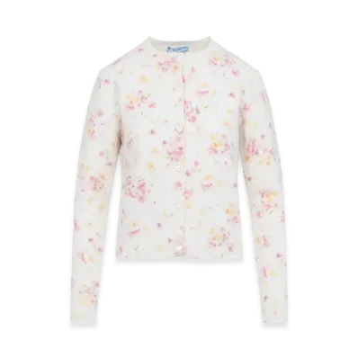 PRADA Women's Virgin Wool Cardigan "Pink"