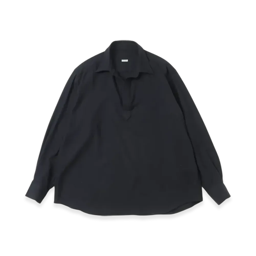 A.PRESSE Wool Skipper Shirt "Navy"