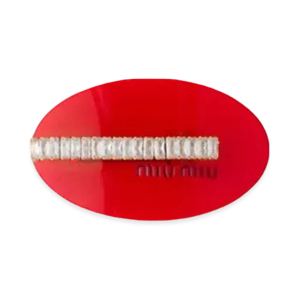 MIU MIUplex Hair Clip "Red/Gold"
