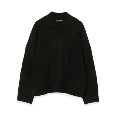 BEAMS x Seventh / Wool-knit Polo "Night"