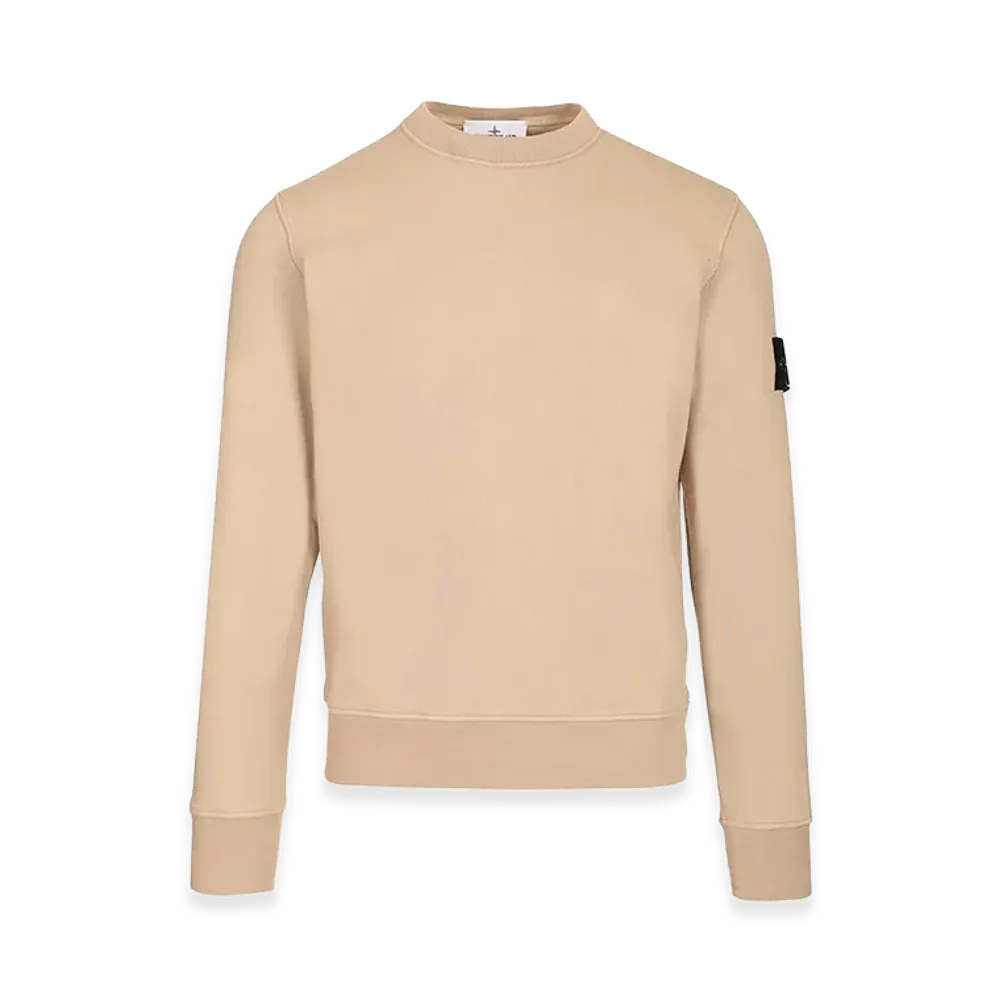 Stone Island Regular Fit Medium-Weight Cotton Crewneck Sweatshirt With Raglan Sleeves "Beige"