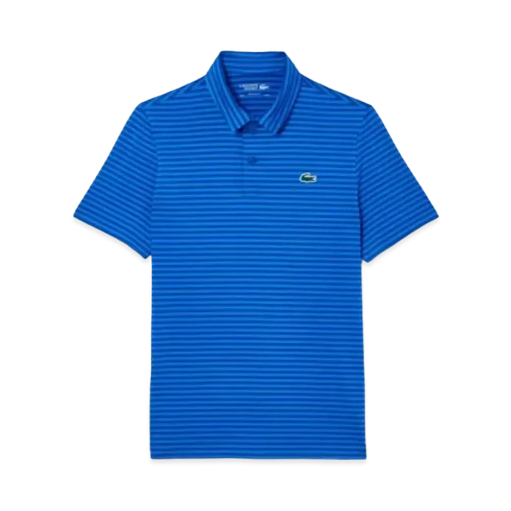 LACOSTE Ultra Dry By Color Border Polo Shirt "Blue"