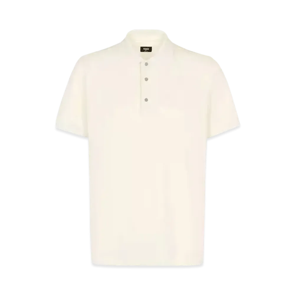FENDI Men's Cotton Polo Shirt "White"