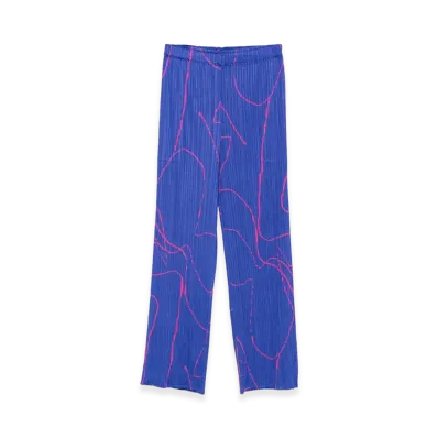 PLEATS PLEASE ISSEY MIYAKE Women's Pause Pants "Blue"