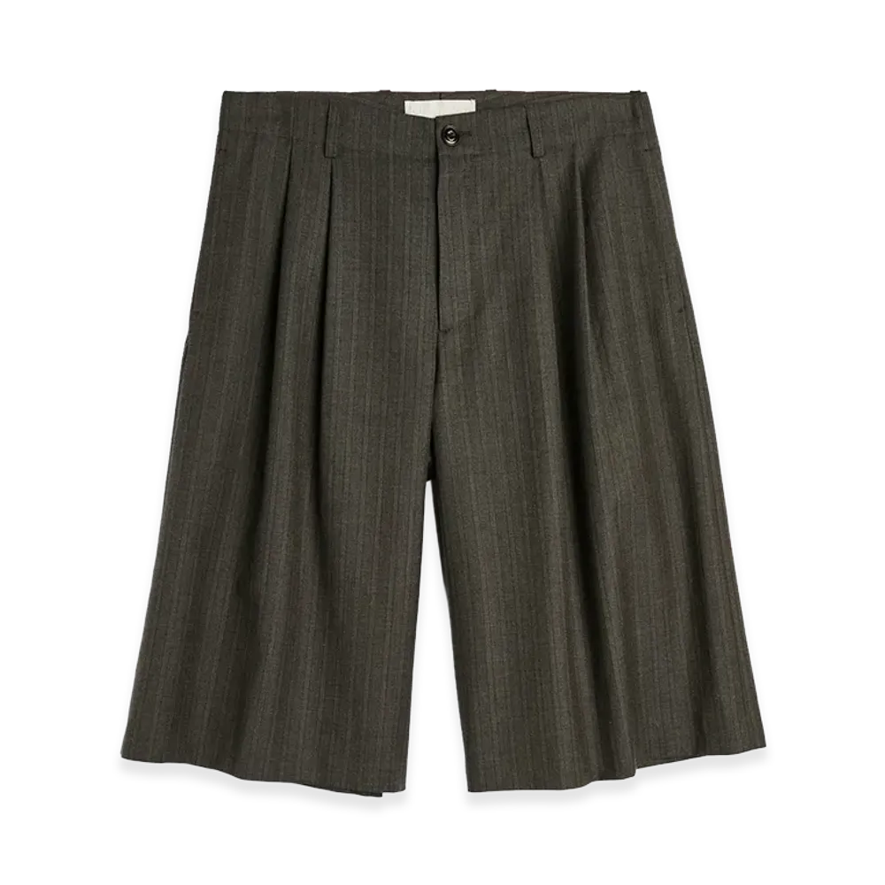 OUR LEGACY Split Shorts "Phase Stripe Motion Woolcot"