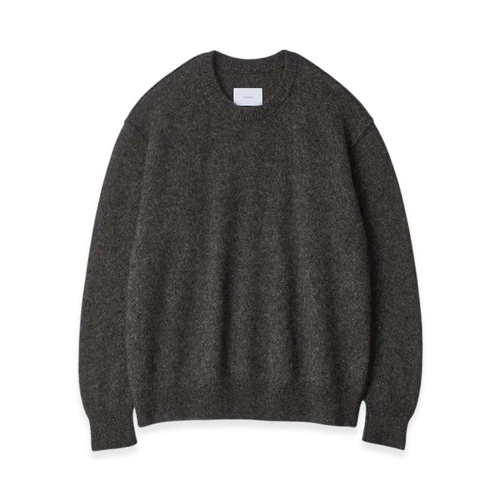 ssstein Wool/Alpaca Knit Crew Neck LS "Charcoal"