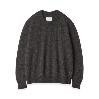 ssstein Wool/Alpaca Knit Crew Neck LS "Charcoal"