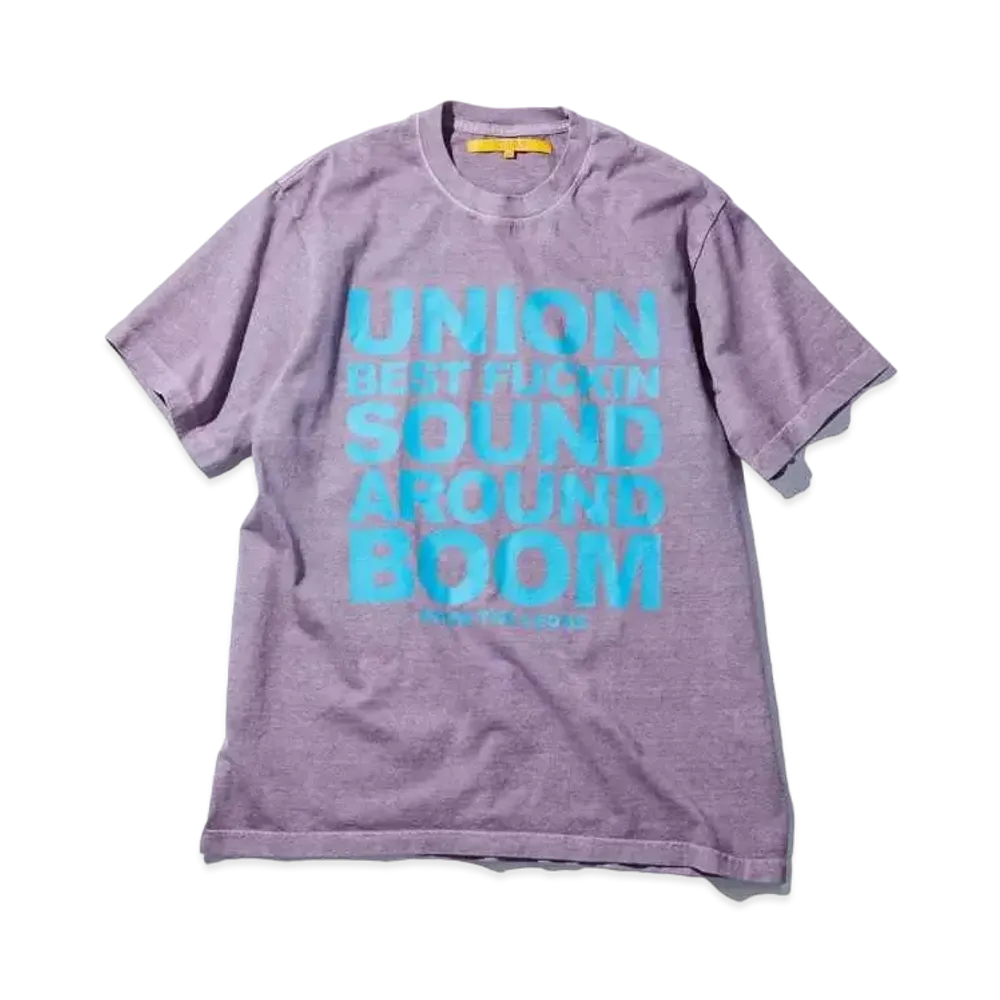 UNION Big Boom Tee Pigment Dye W/ Enzyme Wash "Purple"