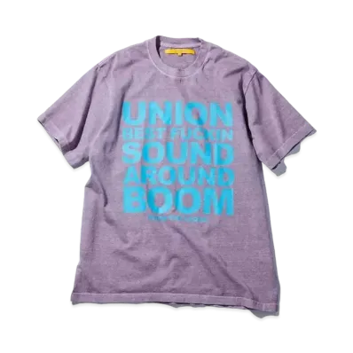 UNION Big Boom Tee Pigment Dye W/ Enzyme Wash "Purple"