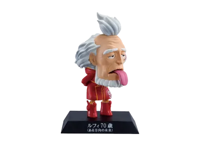 BANDAI "Ichiban Kuji" -One Piece MONKEY.D.LUFFY - Memories of Adventure and the Voyage to the Future -- F Prize Monkey D. Luffy Mini Figure FACEmotion