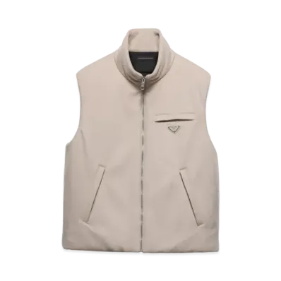 PRADA Men's Cashmere Down Vest Light "Beige"