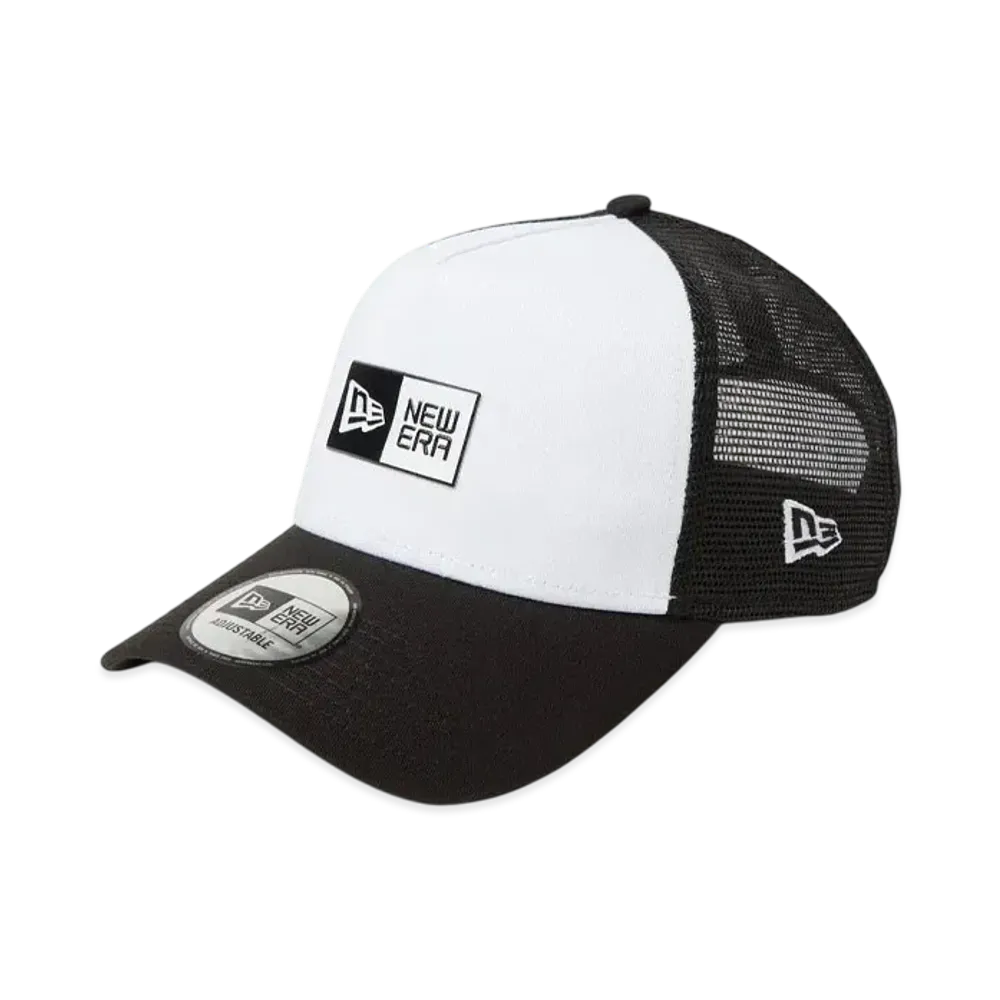 NEW ERA 9Forty A-Frame Tracker Box Logo TPU Logo "White/Black"