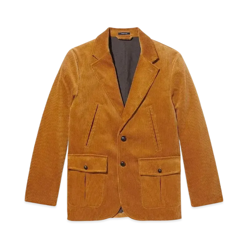 Noah Single-Breasted Corduroy Jacket "Fawn"