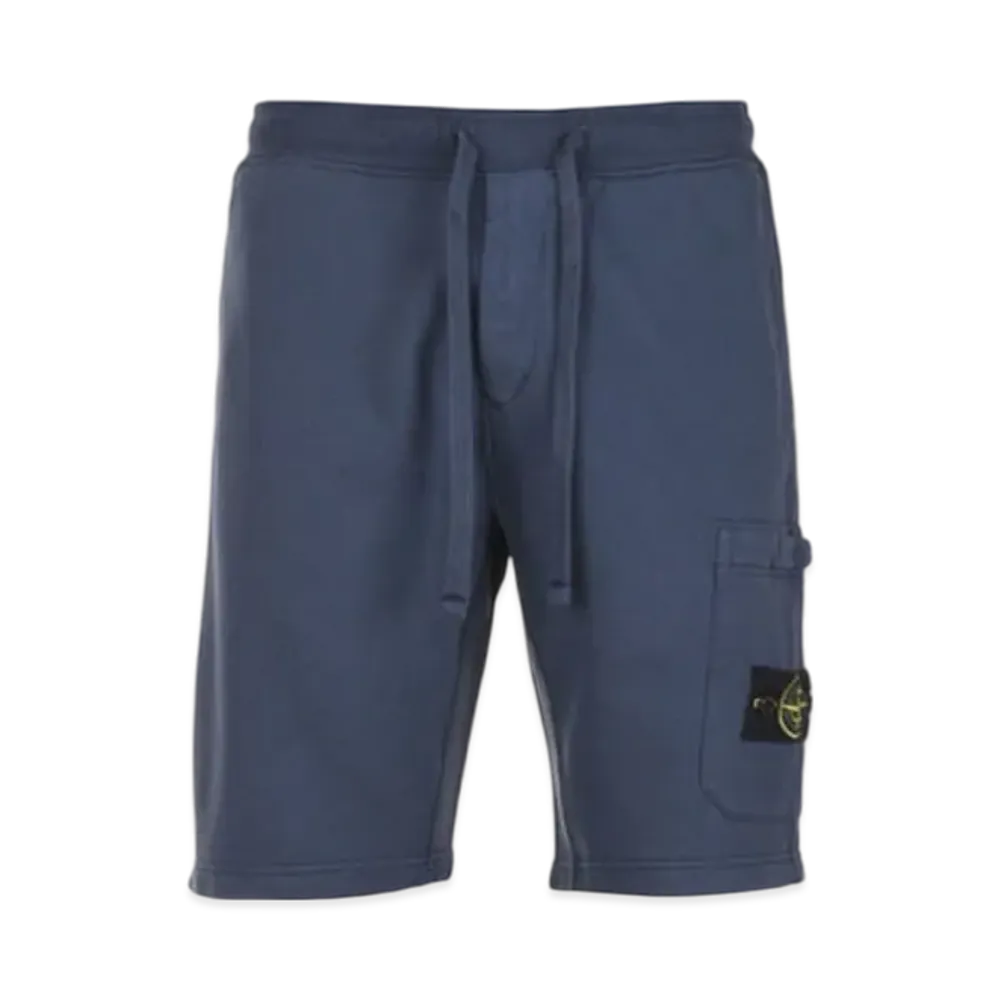 Stone Island 64651 Fleece Bermuda Shorts - 22SS "Avio Blue"