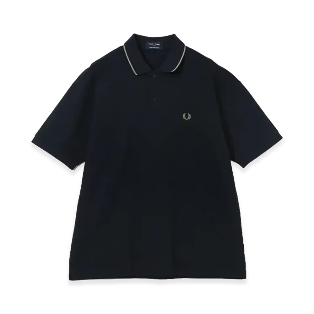 BEAMS x FRED PERRY Exclusive Relaxed Fit Pique Polo Shirt "Navy"