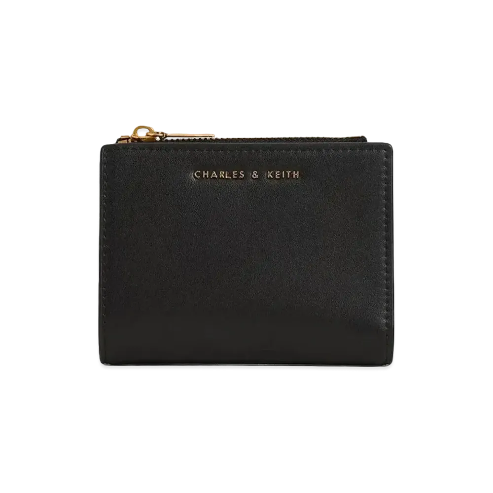 CHARLES & KEITH Mini Top Zip Small Wallet "Black"