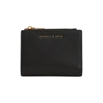 CHARLES & KEITH Mini Top Zip Small Wallet "Black"
