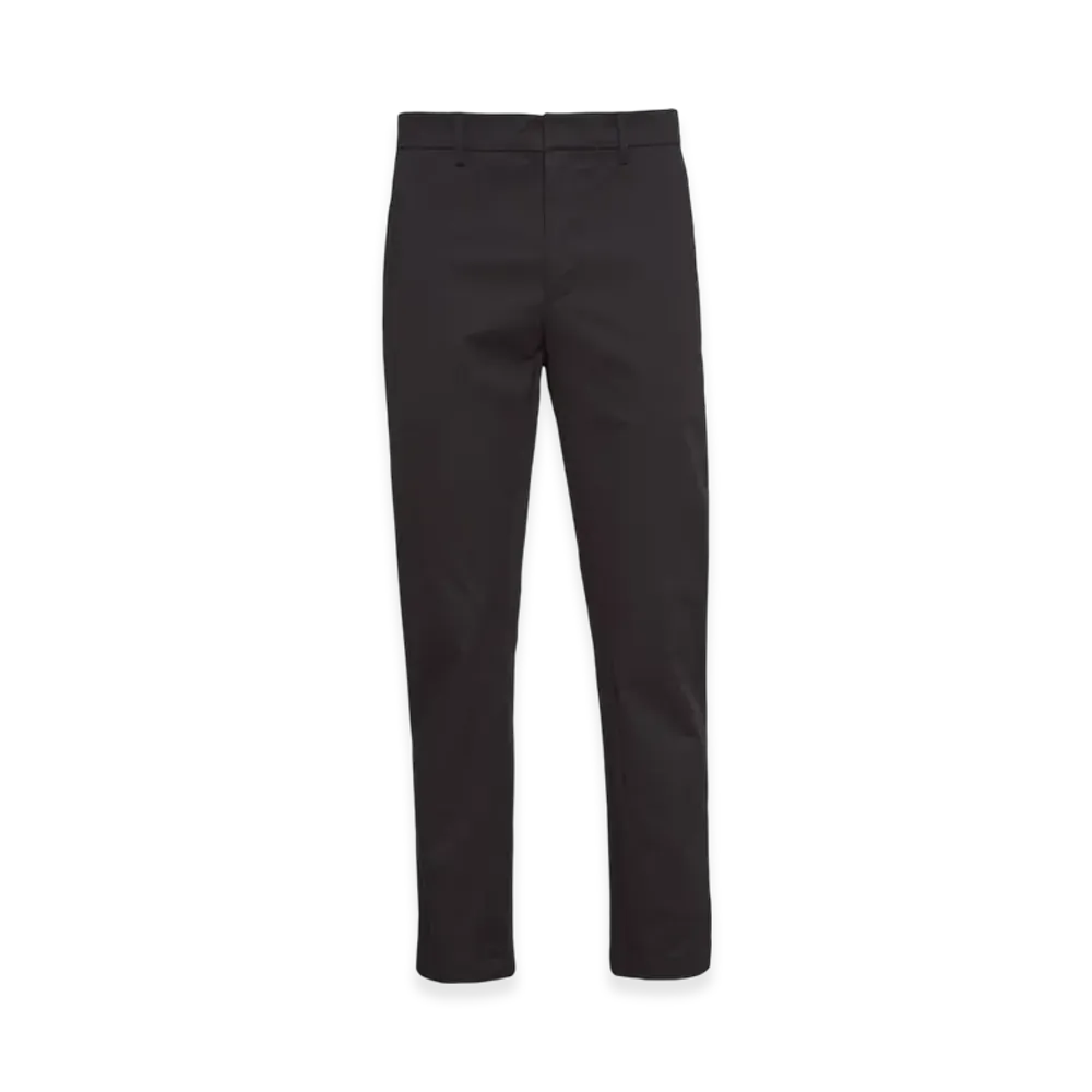PRADA Stretch Cotton Gabardine Trousers "Black"