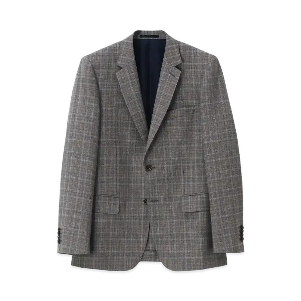 Paul Smith Muted British Check Single 2B Suit "Grayish Beige"