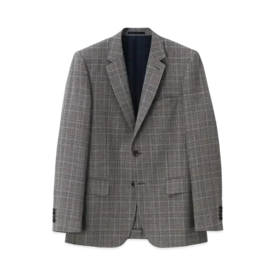Paul Smith Muted British Check Single 2B Suit "Grayish Beige"