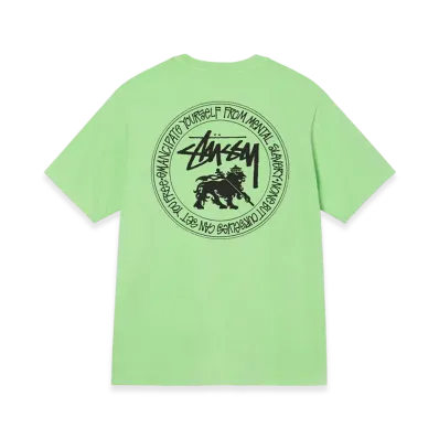 Stussy Lion Dot Pigment Dyed Tee "Green"