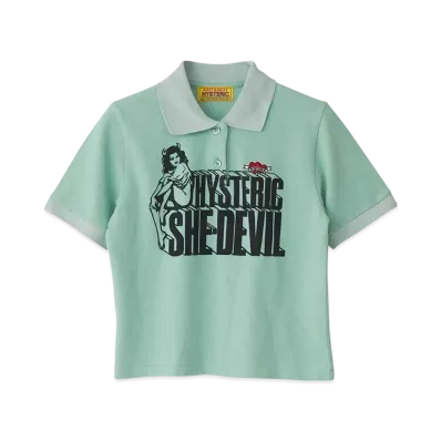 HYSTERIC GLAMOUR She Devil Polo Shirt "Green"