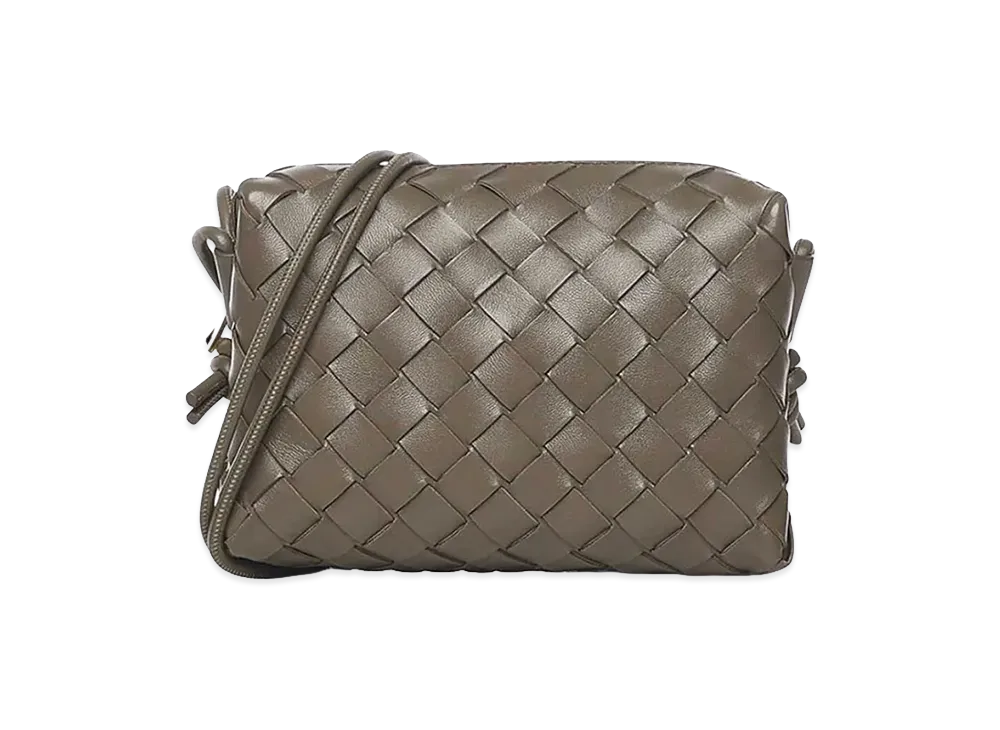 Bottega Veneta Women's Leather Small Loop Crossbody Bag "Army Green"