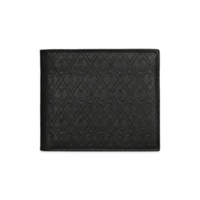 SAINT LAURENT Le Monogramme All Over East/West Wallet In Embossed Smooth Leather "Black"