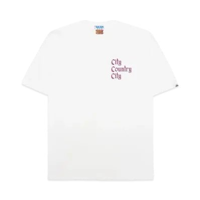 CITY COUNTRY CITY COTTON T-SHIRT CITY COUNTRY CITY "WHITE"