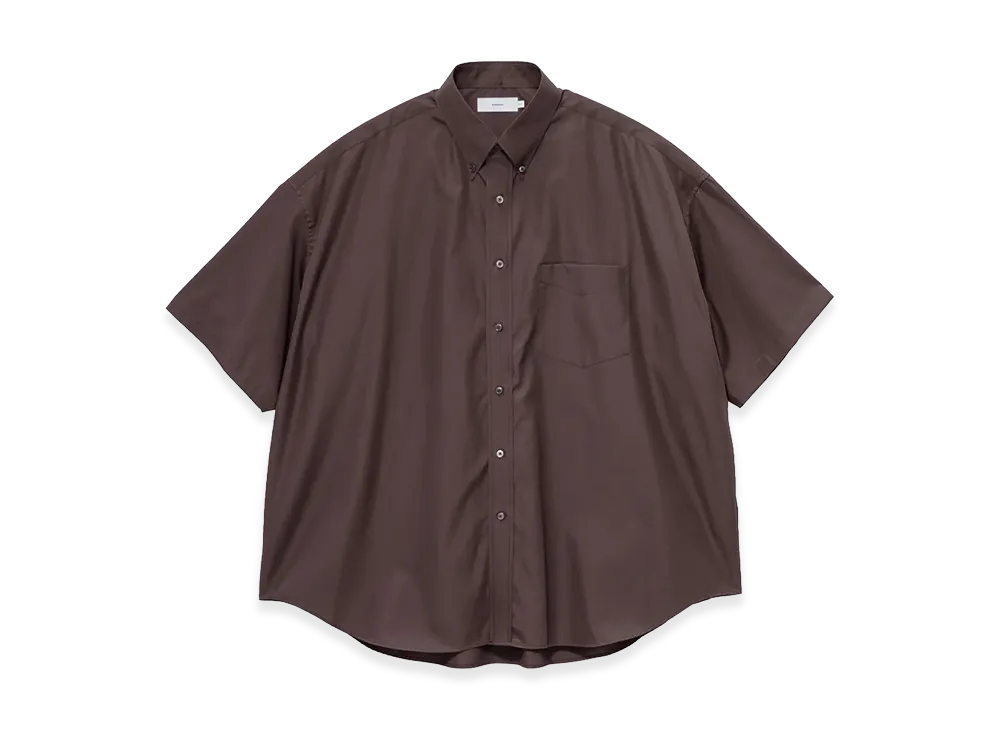 Graphpaper Easy Care Poplin S/S Oversized B.D Shirt "Brown"