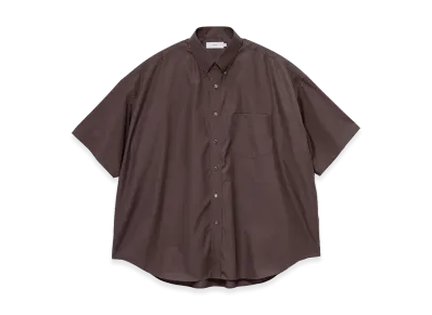 Graphpaper Easy Care Poplin S/S Oversized B.D Shirt "Brown"