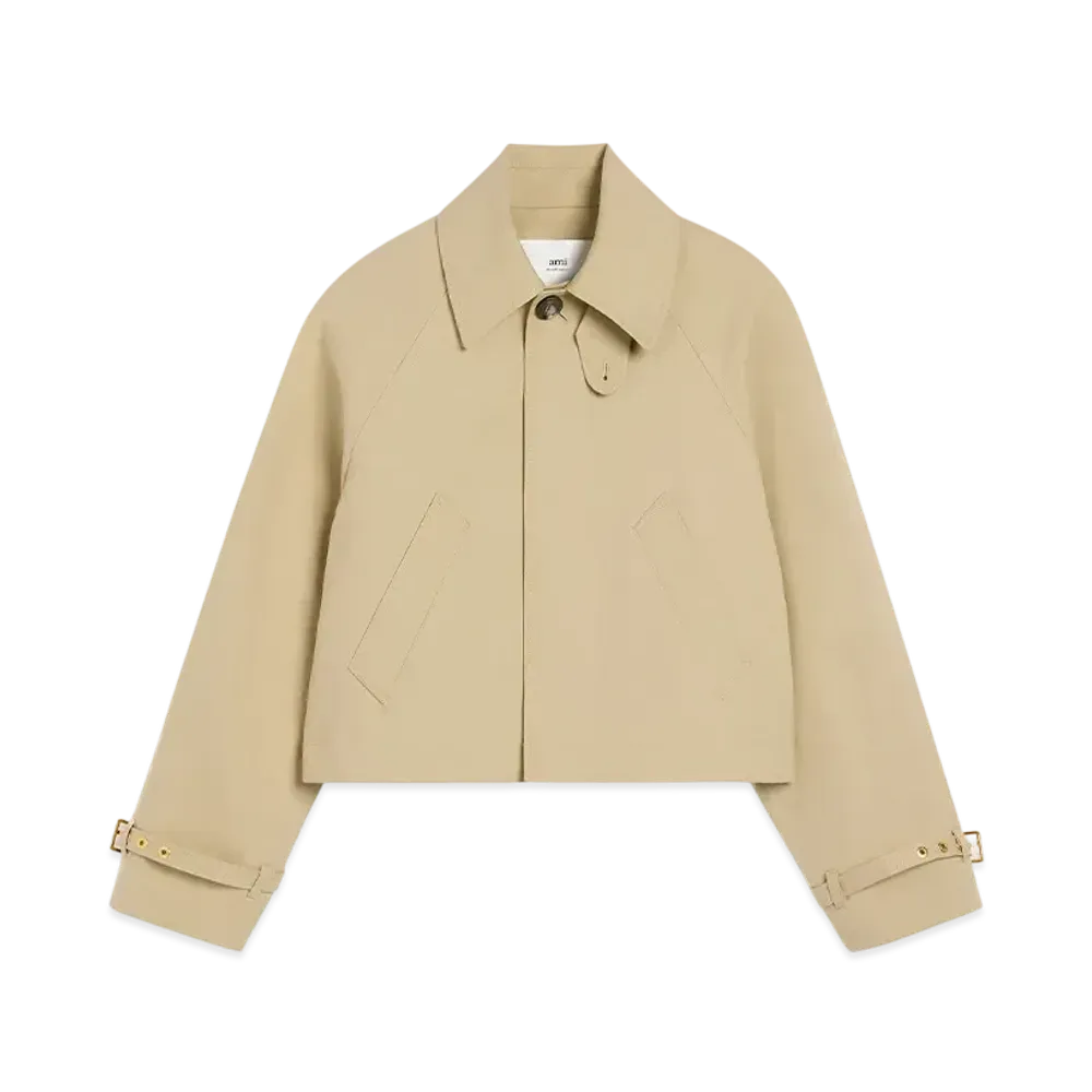 AMI PARIS Cotton Button Jacket "Gingembre/Cendre"