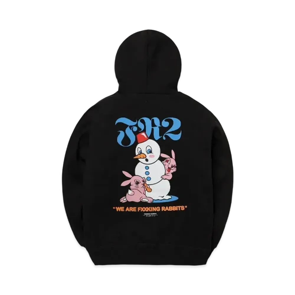 FR2 Snowman Rabbits Hoodie "Black"