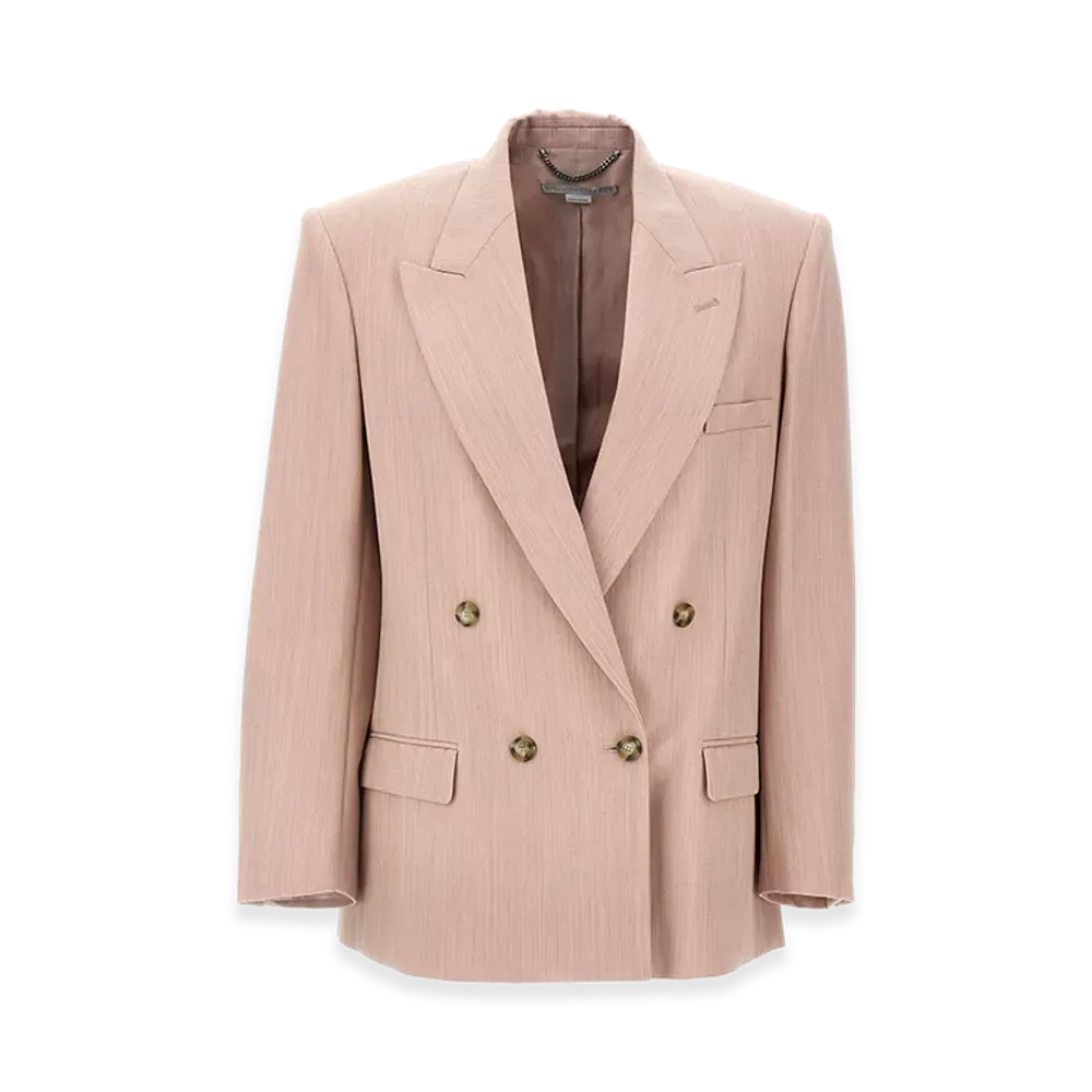 STELLA McCARTNEY Women's Oversized Double-Breasted Jacket "Pink"