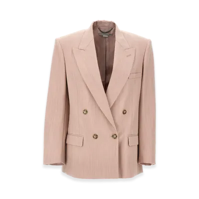 STELLA McCARTNEY Women's Oversized Double-Breasted Jacket "Pink"