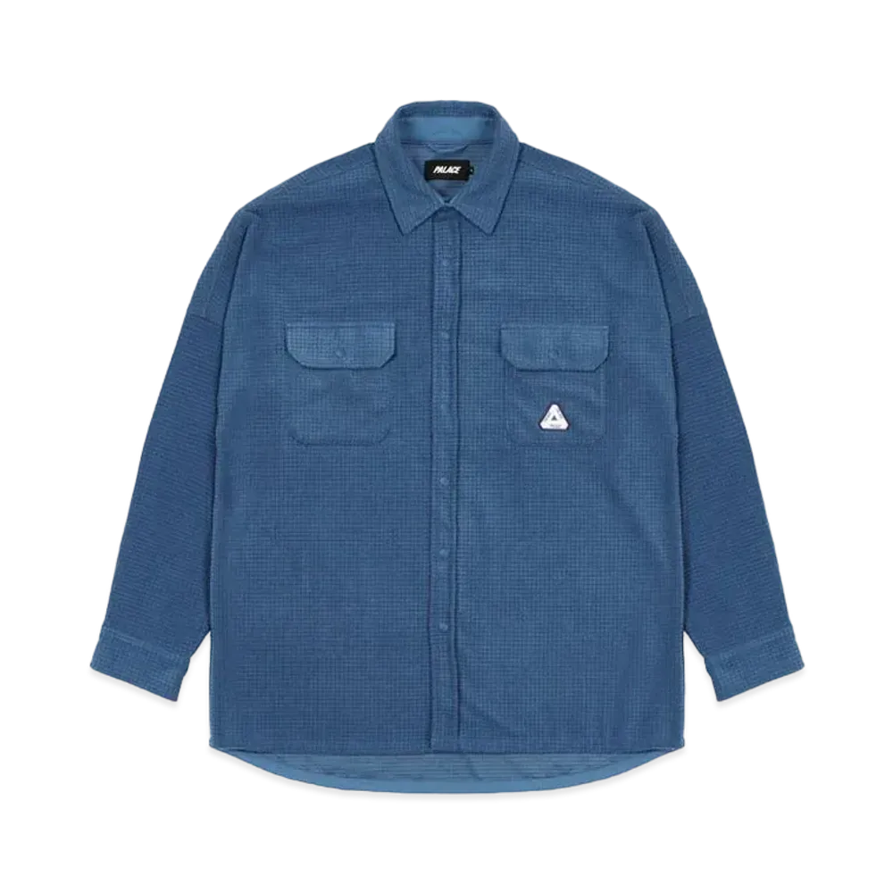 PALACE POLAR GRID OVERSHIRT "Navy"