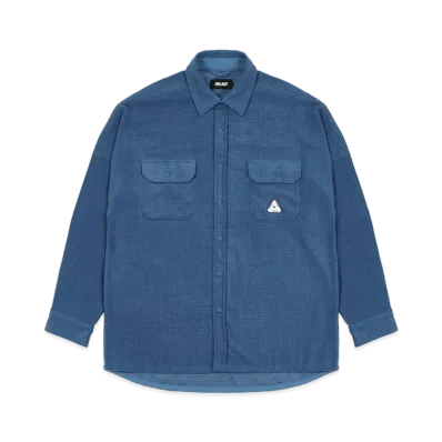 PALACE POLAR GRID OVERSHIRT "Navy"