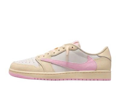 Travis Scott × Nike Air Jordan 1 Retro Low OG "Muslin/Shy Pink"