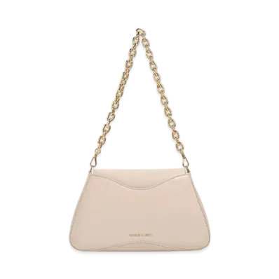 CHARLES & KEITH Civil Trapeze Chain-Handle Bag "Oat"